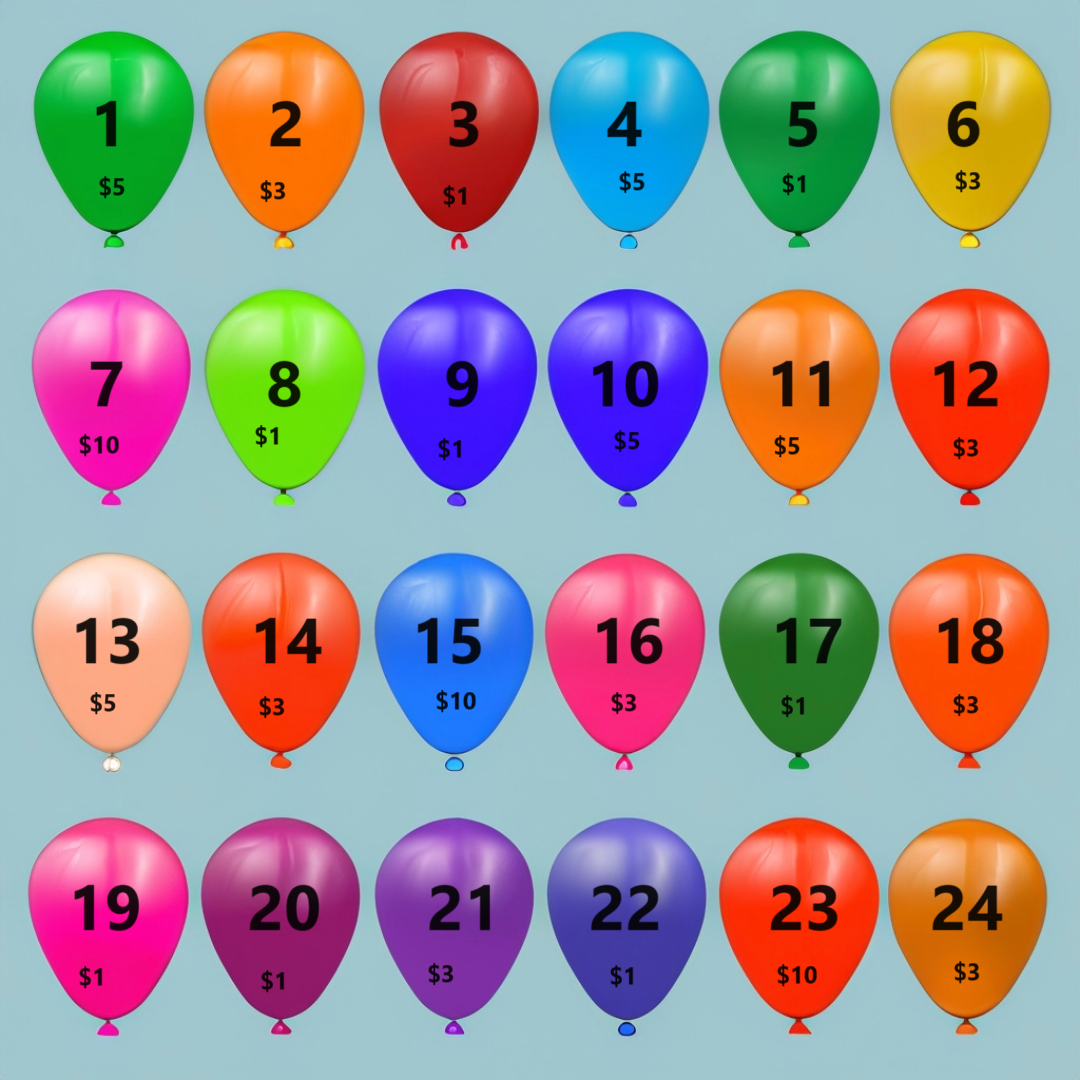 Pick ONE of 24 balloons!