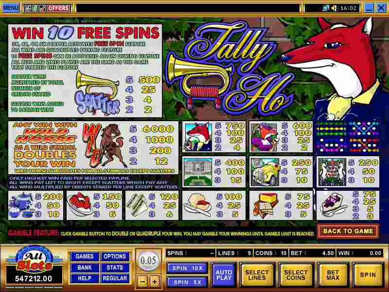 Tally Ho slot screenshot