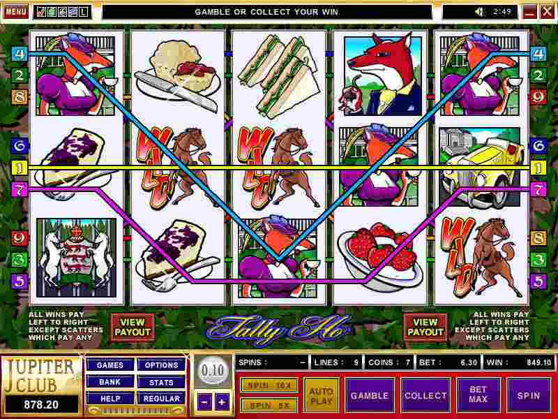 Winning screenshot for Tally Ho Slot