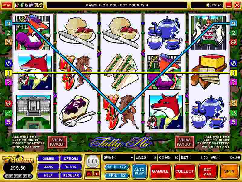 Winning screenshot for Tally Ho Slot